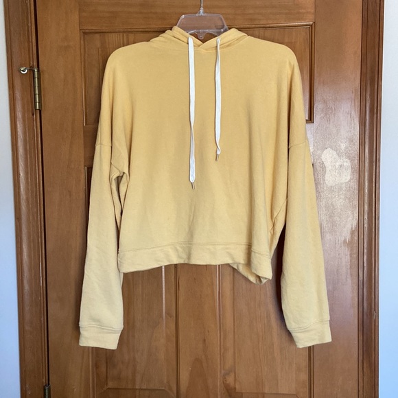 Forever 21 Yellow Hooded Sweatshirt - Picture 1 of 5